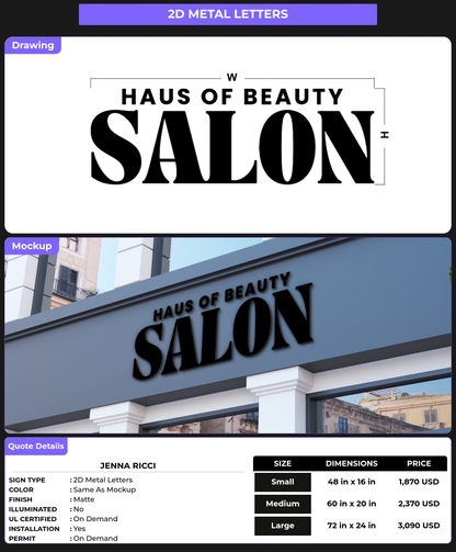 CUSTOM MOCKUP SIGN FOR Jenna Ricci