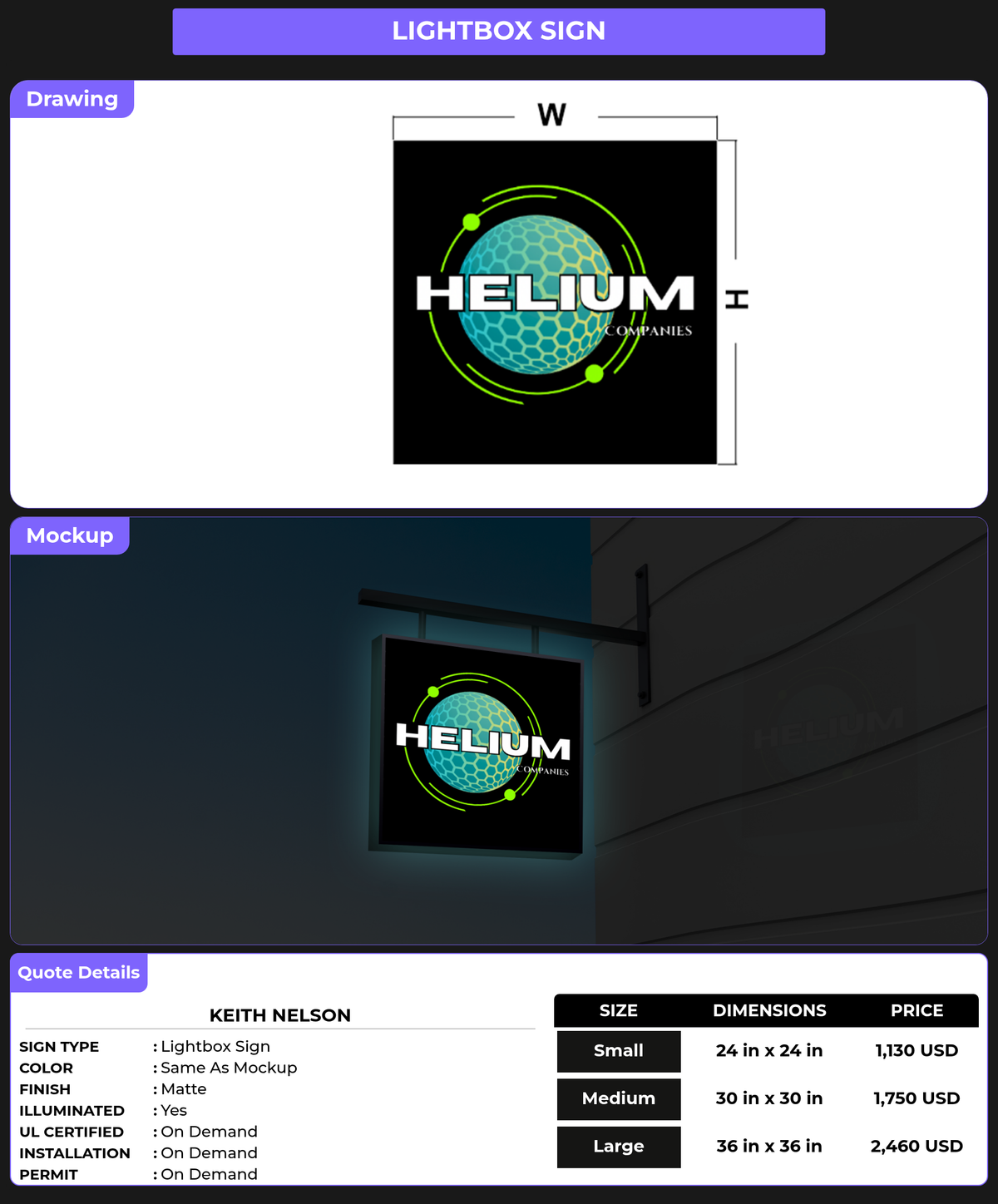 CUSTOM MOCKUP SIGN FOR Keith Nelson