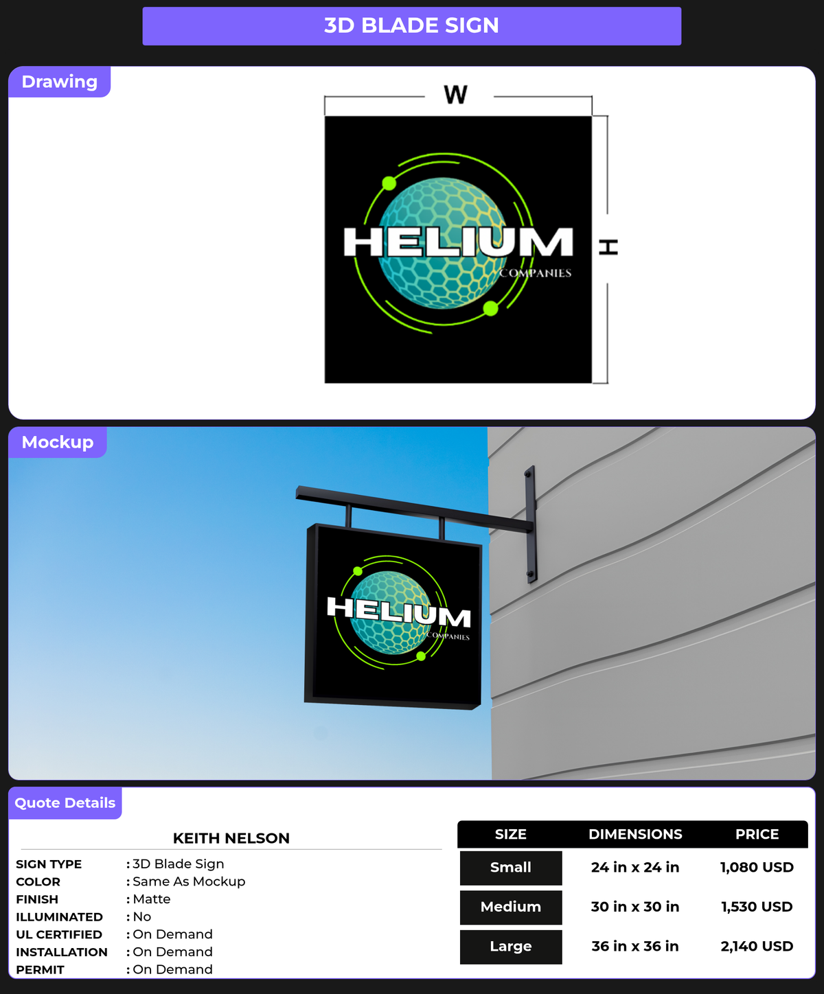 CUSTOM MOCKUP SIGN FOR Keith Nelson