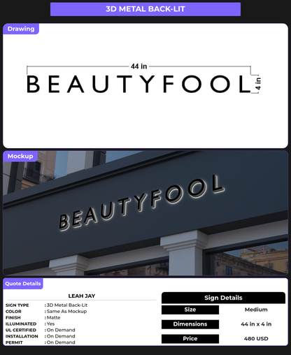 CUSTOM MOCKUP SIGN FOR Leah Jay