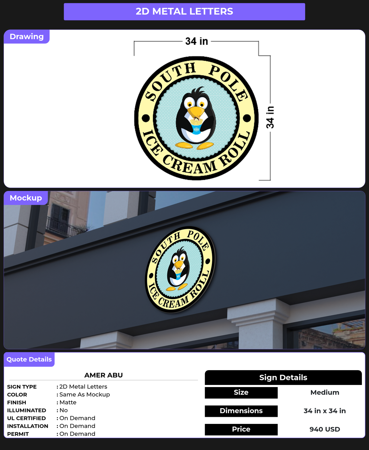 CUSTOM MOCKUP SIGN FOR amer abu