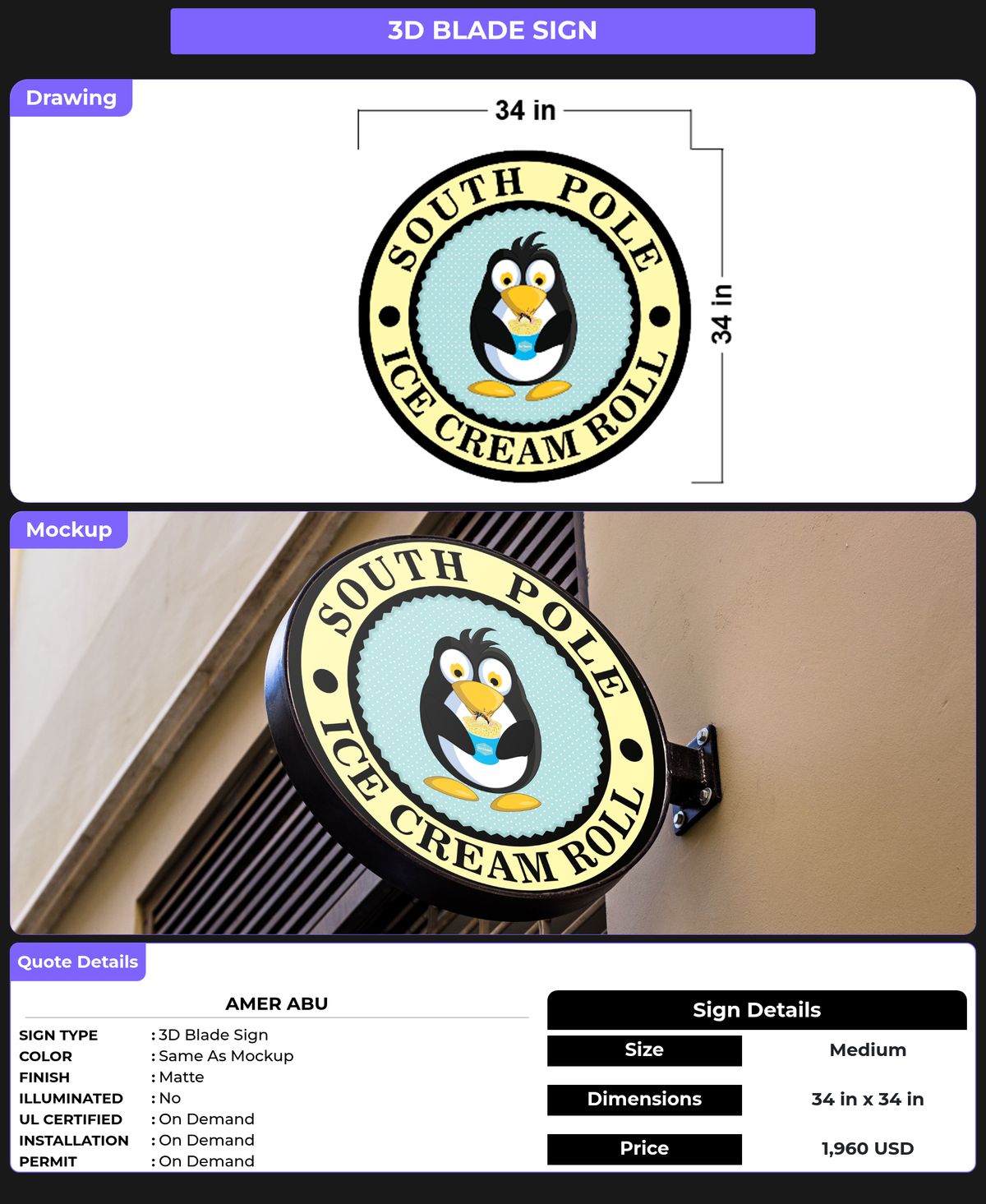 CUSTOM MOCKUP SIGN FOR amer abu