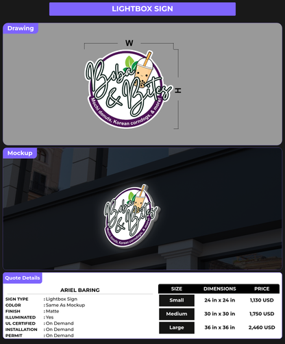 CUSTOM MOCKUP SIGN FOR Ariel Baring