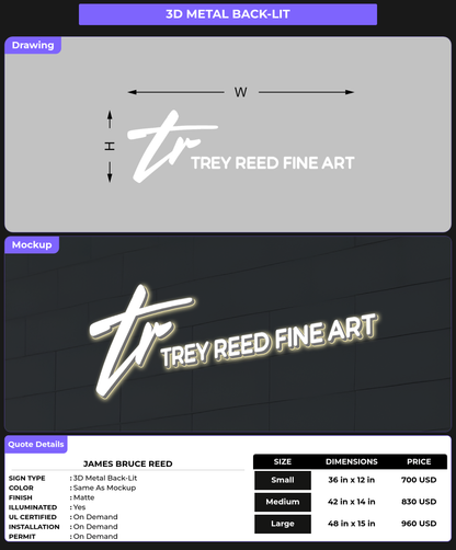CUSTOM MOCKUP SIGN FOR James Bruce Reed