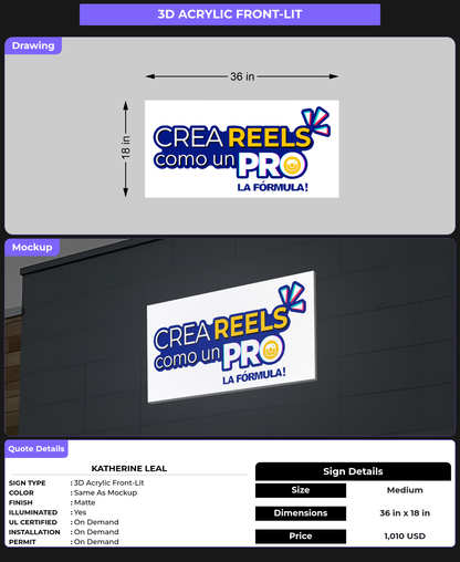 CUSTOM MOCKUP SIGN FOR Katherine Leal