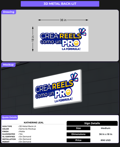 CUSTOM MOCKUP SIGN FOR Katherine Leal