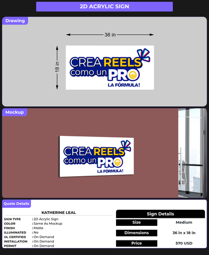 CUSTOM MOCKUP SIGN FOR Katherine Leal