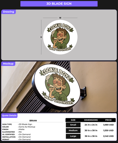 CUSTOM MOCKUP SIGN FOR Brian