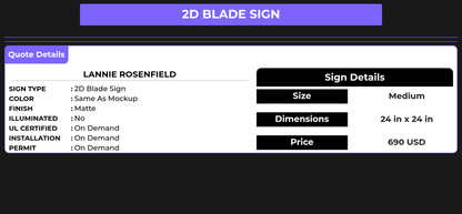 CUSTOM MOCKUP SIGN FOR Lannie Rosenfield