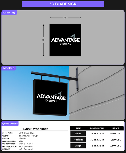 CUSTOM MOCKUP SIGN FOR Landin Woodruff