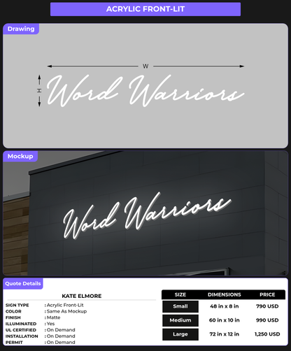 CUSTOM MOCKUP SIGN FOR Kate Elmore