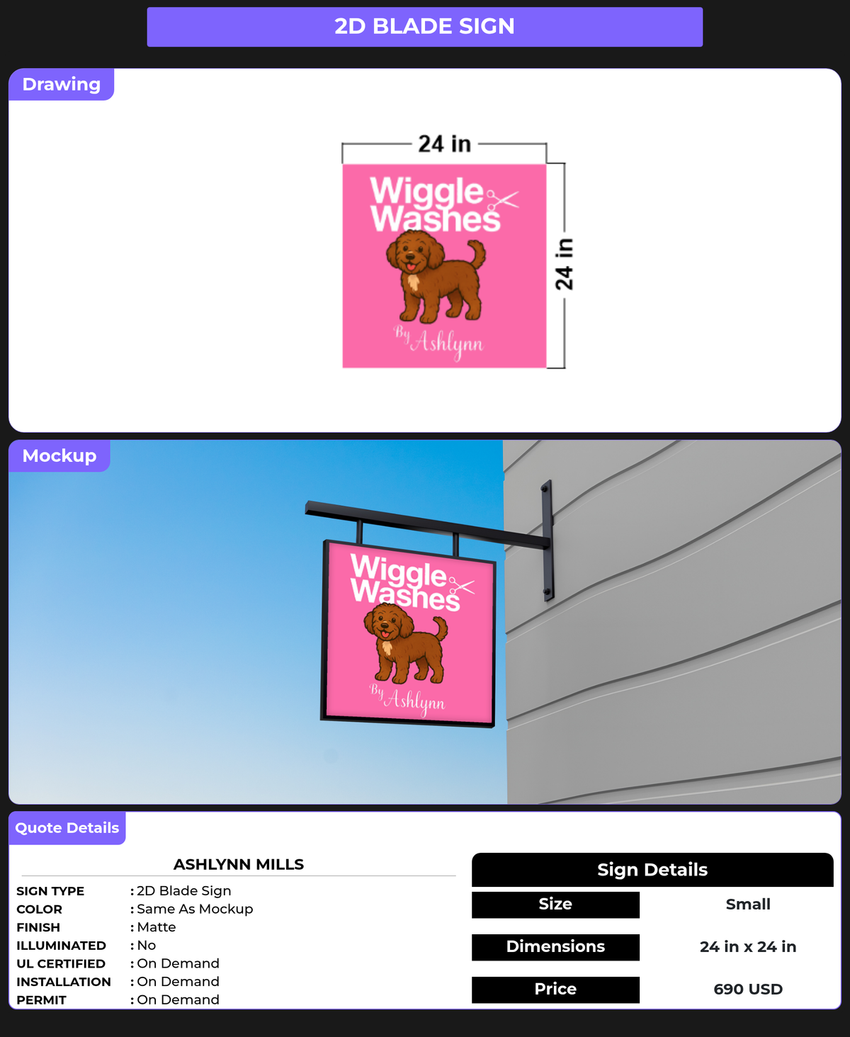 CUSTOM MOCKUP SIGN FOR Ashlynn Mills