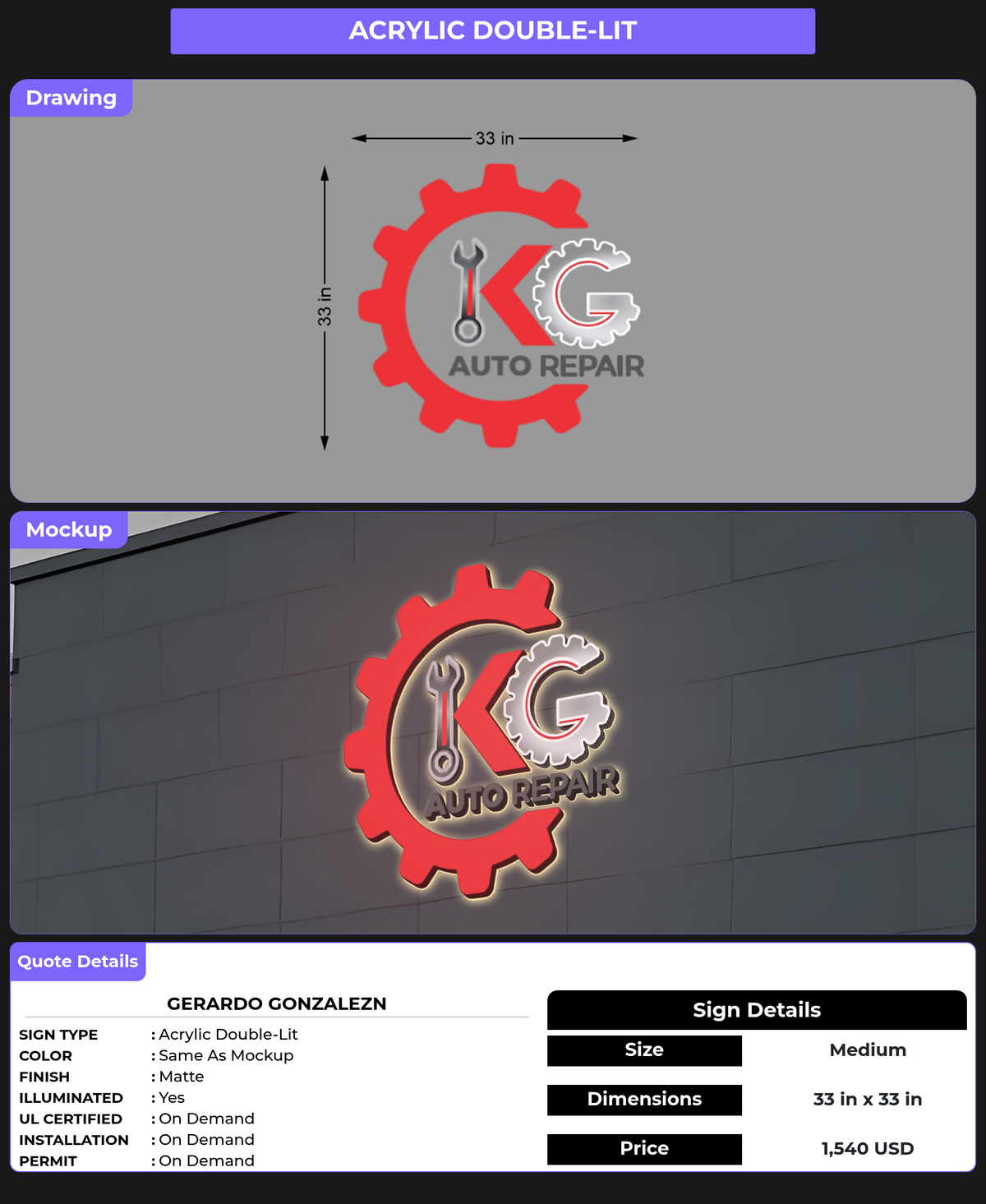CUSTOM MOCKUP SIGN FOR GERARDO GONZALEZN