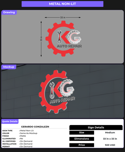 CUSTOM MOCKUP SIGN FOR GERARDO GONZALEZN
