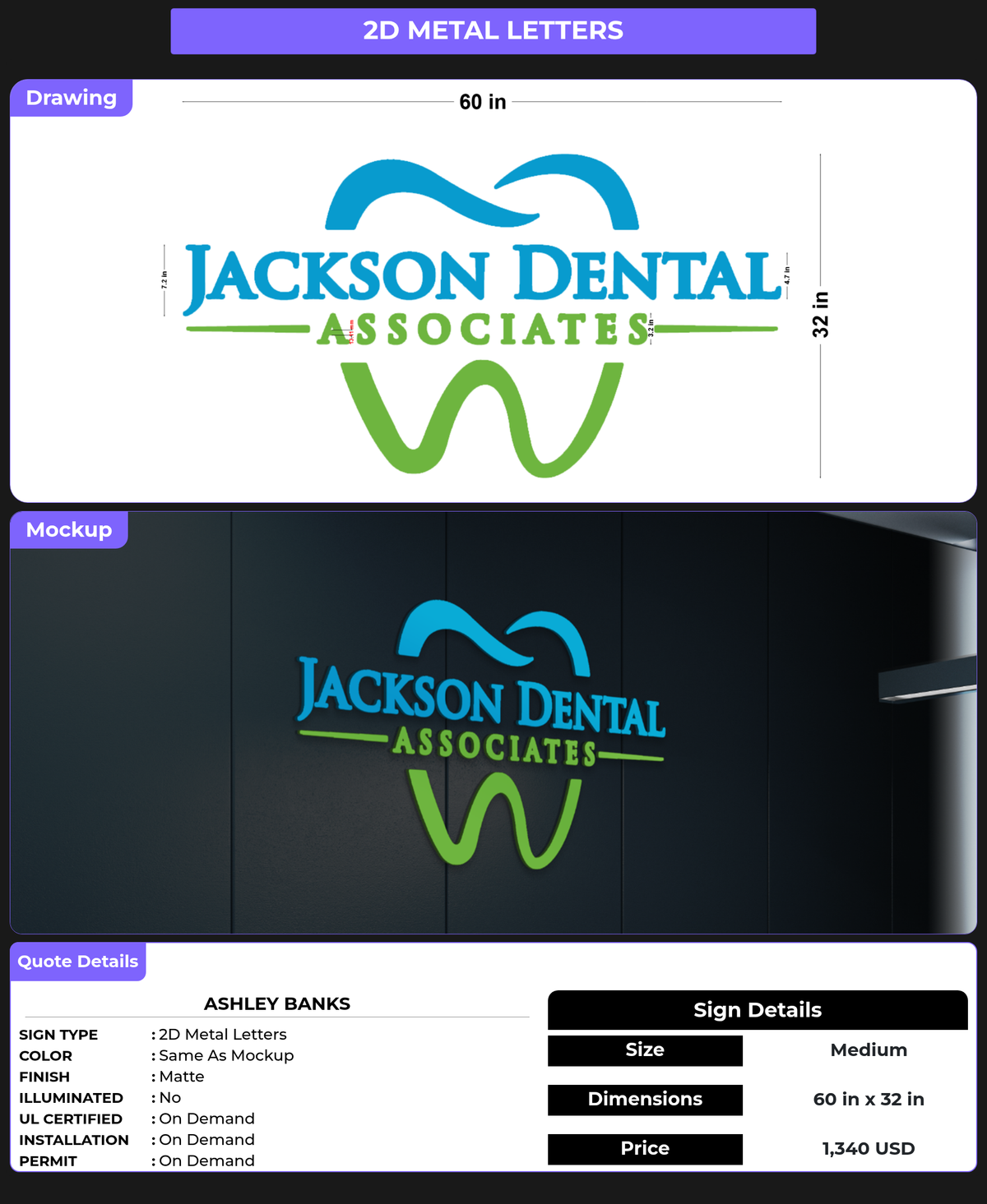 CUSTOM MOCKUP SIGN FOR Ashley Banks