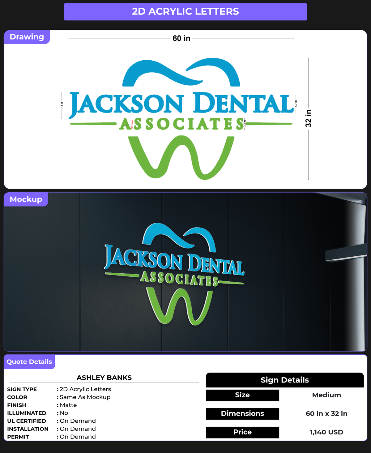 CUSTOM MOCKUP SIGN FOR Ashley Banks