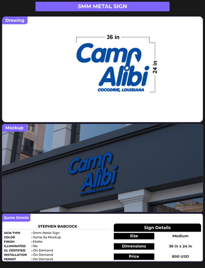 CUSTOM MOCKUP SIGN FOR Stephen Babcock