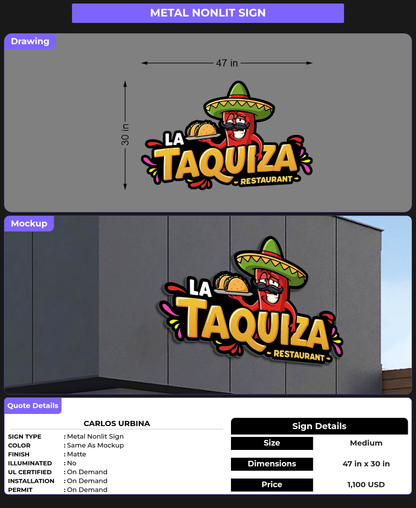 CUSTOM MOCKUP SIGN FOR Carlos Urbina