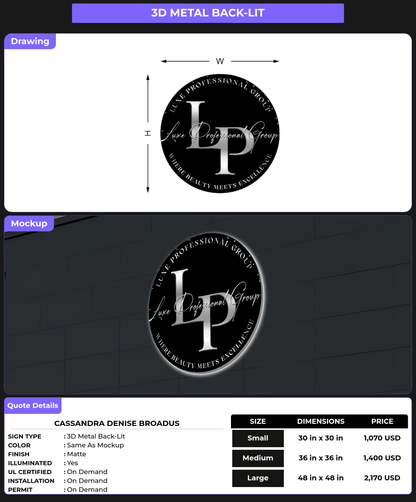 CUSTOM MOCKUP SIGN FOR Cassandra Denise Broadus