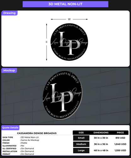 CUSTOM MOCKUP SIGN FOR Cassandra Denise Broadus