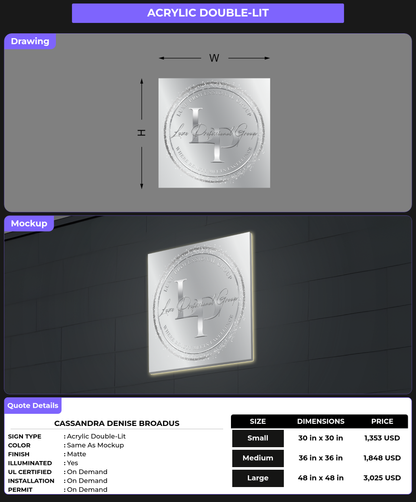 CUSTOM MOCKUP SIGN FOR Cassandra Denise Broadus