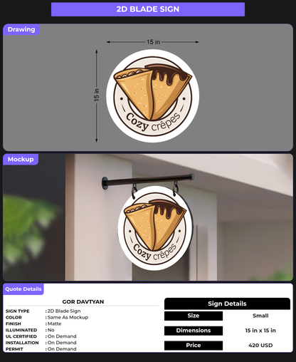 CUSTOM MOCKUP SIGN FOR GOR DAVTYAN