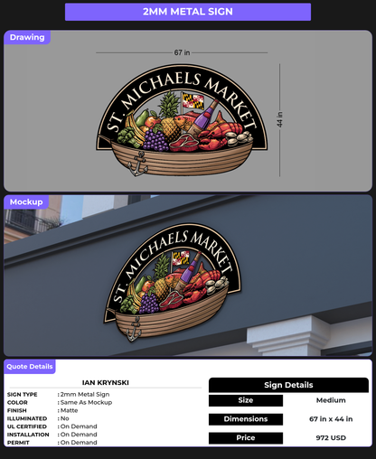 CUSTOM MOCKUP SIGN FOR Ian Krynski