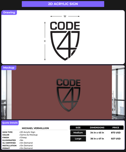 CUSTOM MOCKUP SIGN FOR Michael Vermillion