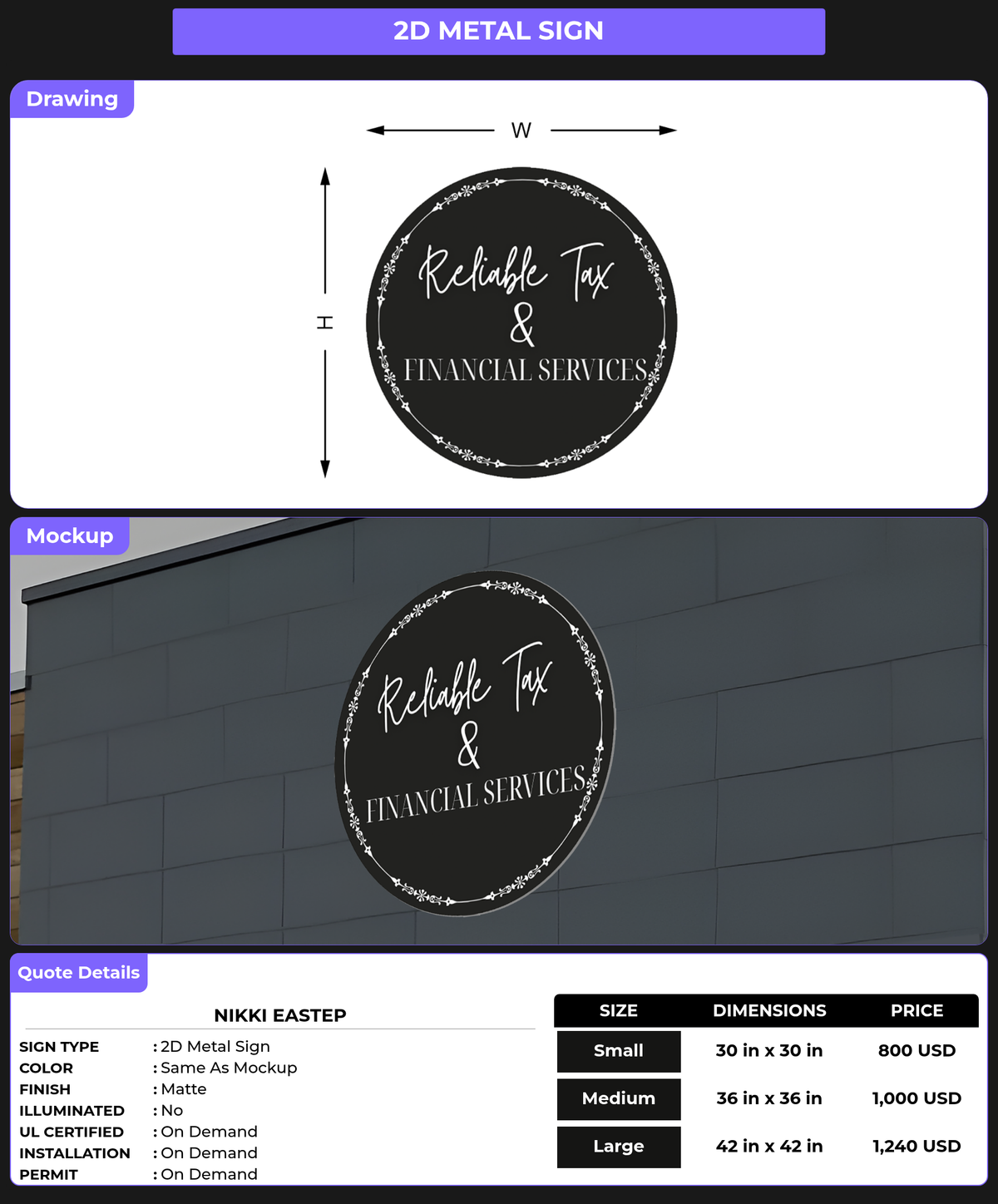 CUSTOM MOCKUP SIGN FOR Nikki Eastep
