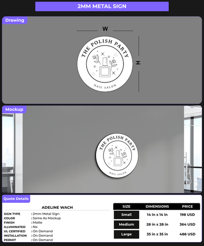 CUSTOM MOCKUP SIGN FOR Adeline Wach