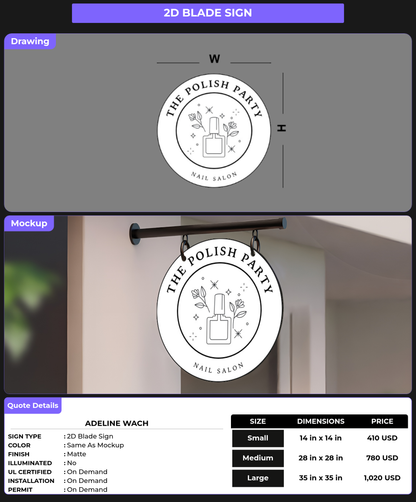 CUSTOM MOCKUP SIGN FOR Adeline Wach