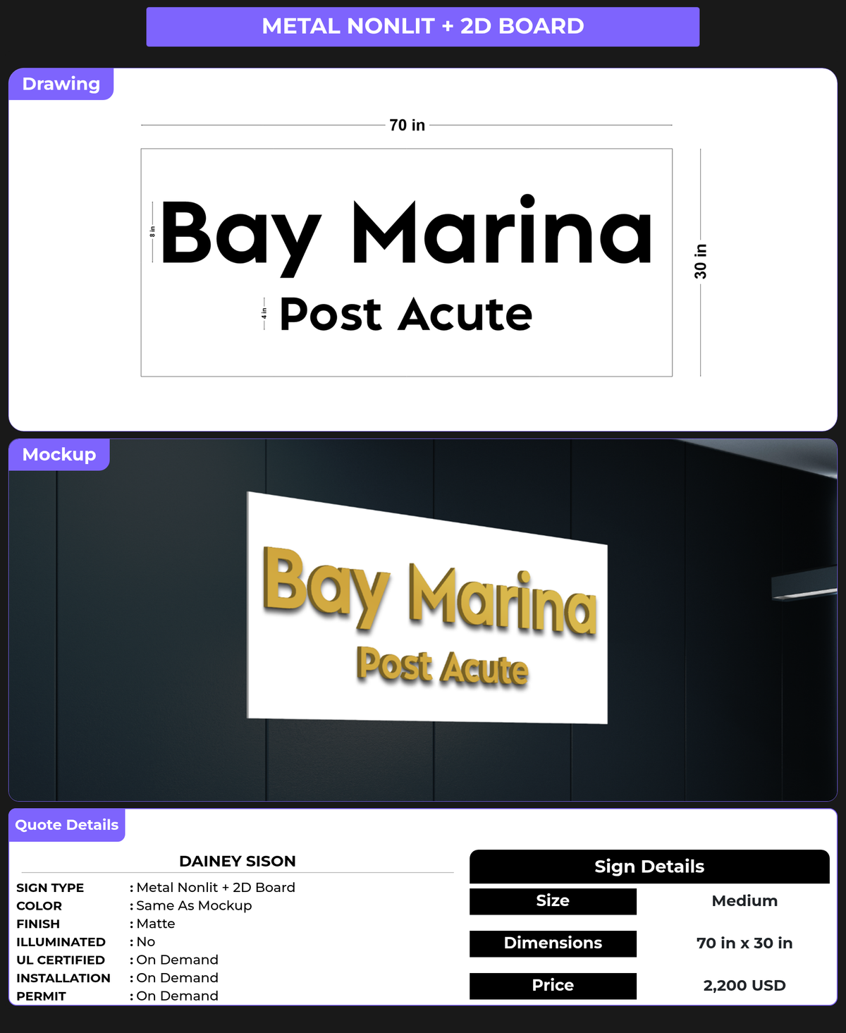 CUSTOM MOCKUP SIGN FOR Dainey Sison