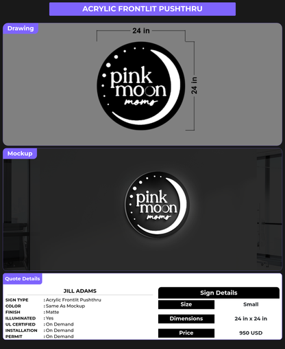 CUSTOM MOCKUP SIGN FOR Jill Adams