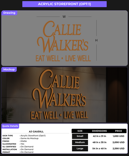 CUSTOM MOCKUP SIGN FOR AJ Caudill
