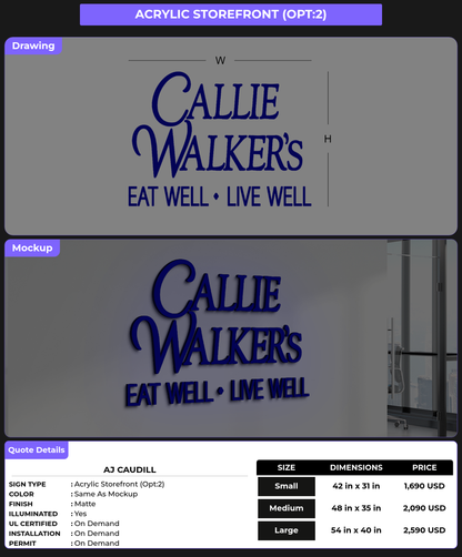 CUSTOM MOCKUP SIGN FOR AJ Caudill