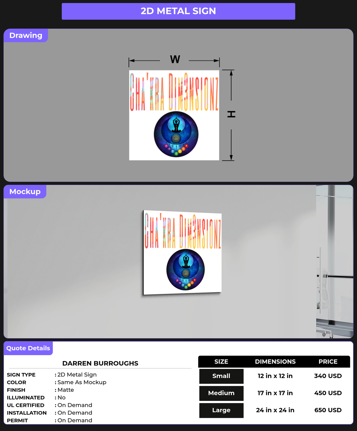 CUSTOM MOCKUP SIGN FOR Darren Burroughs