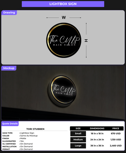 CUSTOM MOCKUP SIGN FOR Tori Stubben