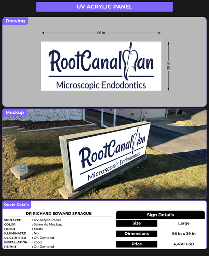 CUSTOM MOCKUP SIGN FOR Dr Richard Edward Sprague