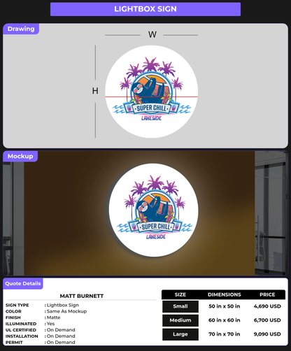 CUSTOM MOCKUP SIGN FOR Matt Burnett