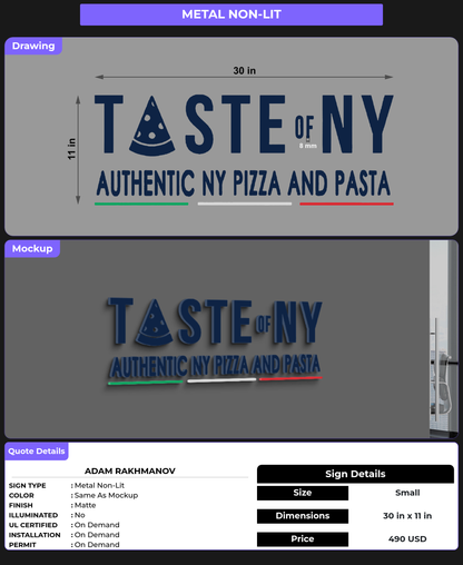 CUSTOM MOCKUP SIGN FOR Adam Rakhmanov