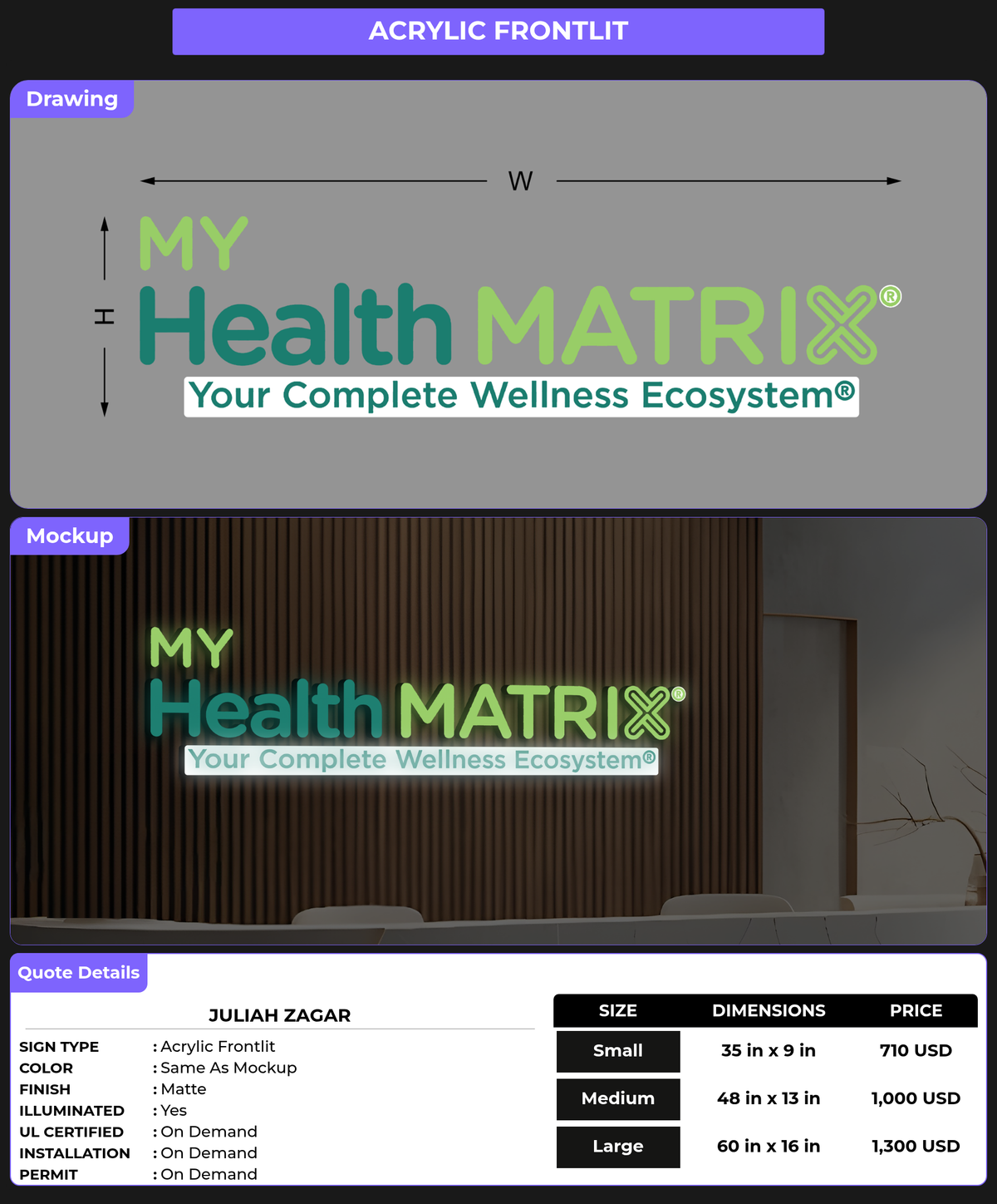 CUSTOM MOCKUP SIGN FOR Juliah Zagar