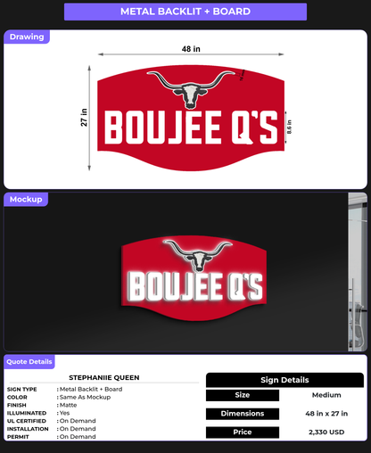 CUSTOM MOCKUP SIGN FOR Stephaniie Queen