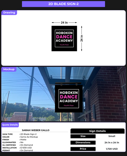 CUSTOM MOCKUP SIGN FOR Sarah Weber Gallo