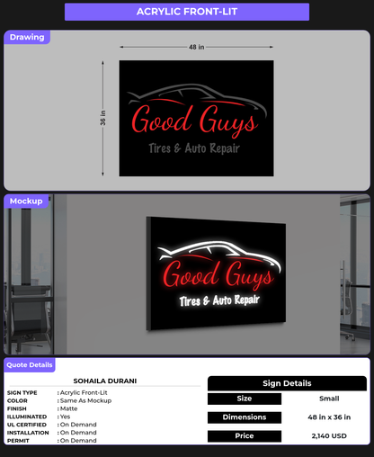 CUSTOM MOCKUP SIGN FOR Sohaila Durani