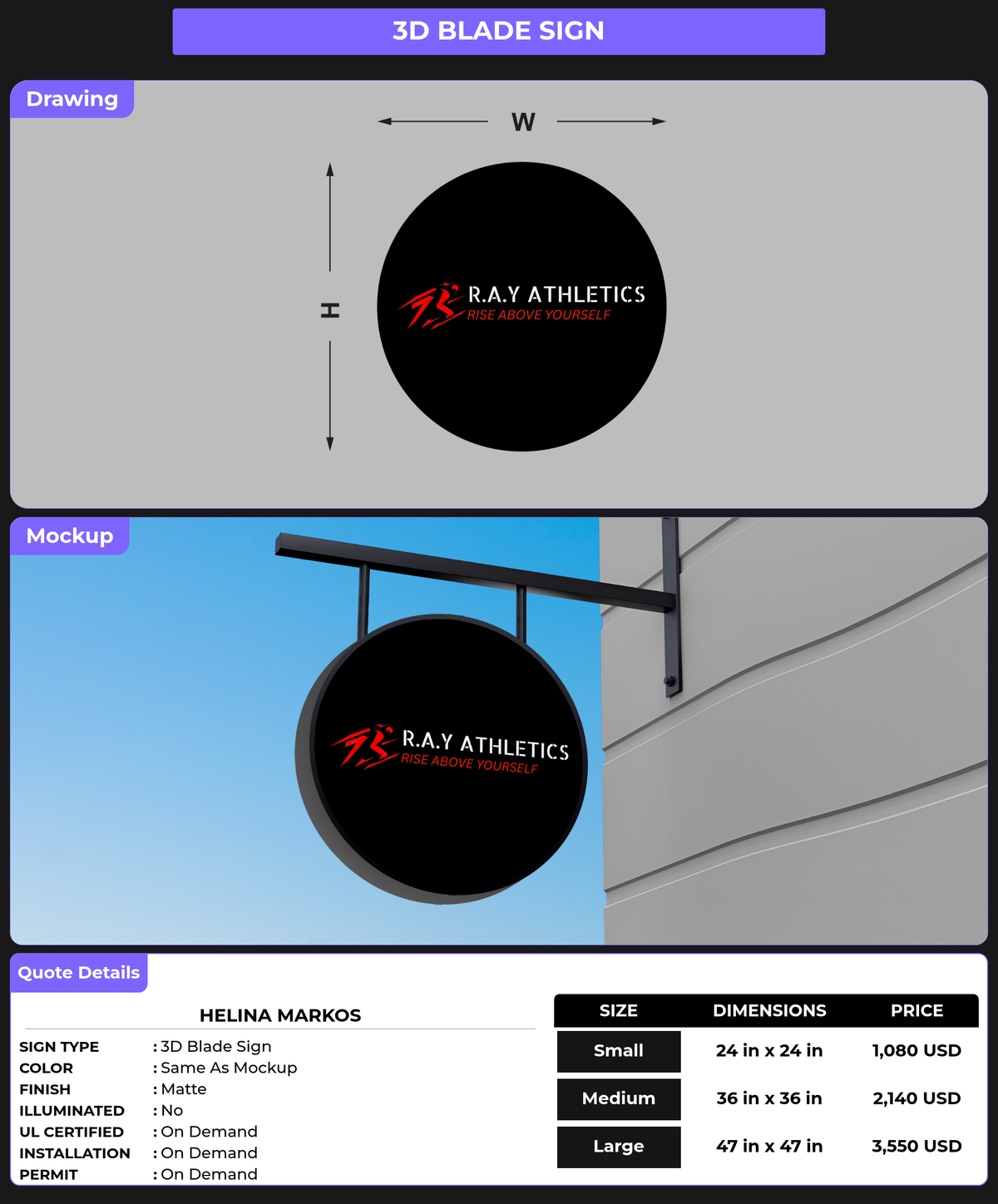 CUSTOM MOCKUP SIGN FOR helina markos