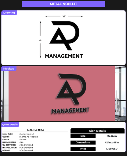 CUSTOM MOCKUP SIGN FOR Maliha Jeba