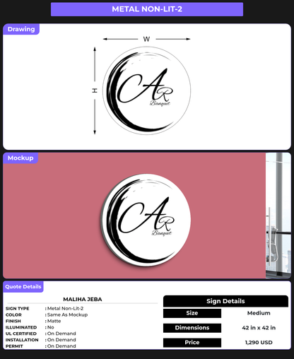 CUSTOM MOCKUP SIGN FOR Maliha Jeba