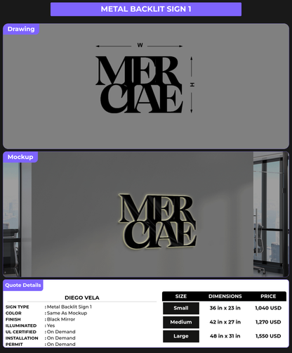 CUSTOM MOCKUP SIGN FOR Diego Vela