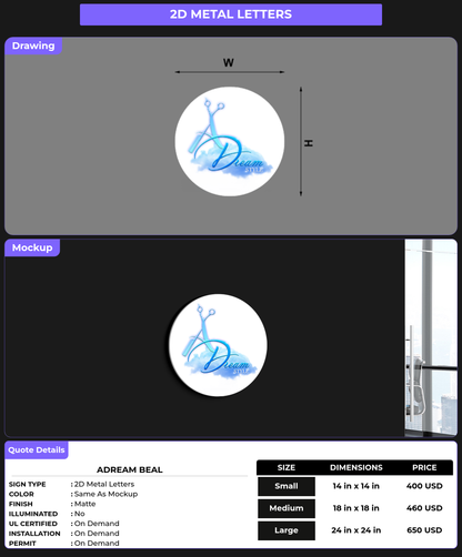 CUSTOM MOCKUP SIGN FOR Adream Beal