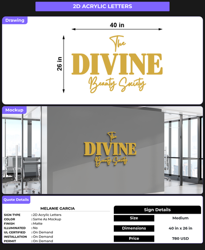 CUSTOM MOCKUP SIGN FOR Melanie Garcia